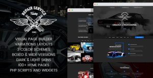 Mechanic - Car Repair & Routine Maintenance HTML Template with Visual Builder