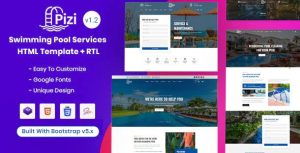 Pizi - Swimming Pool Services HTML Template