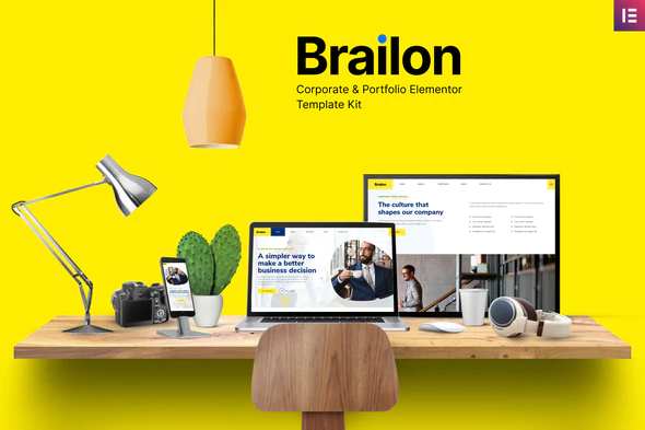 Brailon - Corporate & Portfolio Elementor Template Kit