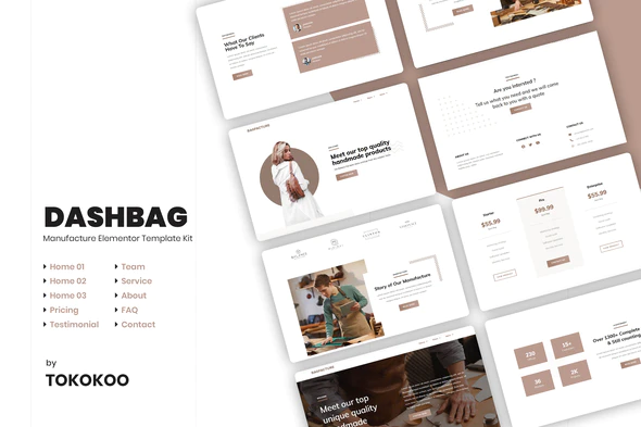 DashBag | Bags Shop Elementor Template Kit