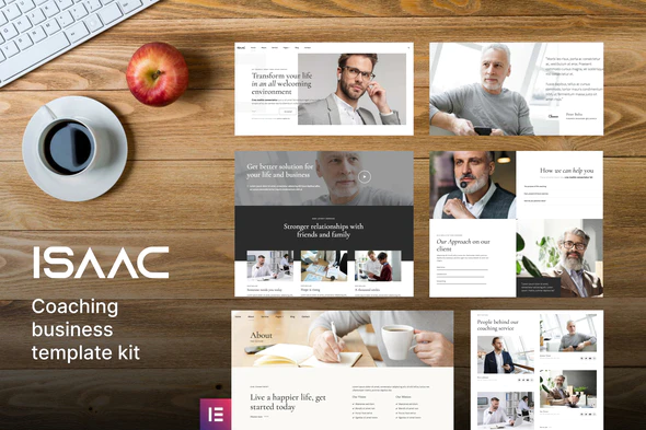 Isaac - Business Coaching Elementor Template Kit