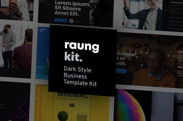 Raung - Dark Style Business Template Kit