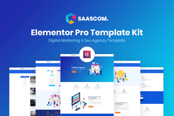 Saascom - Digital Marketing & SEO Agency Template Kit