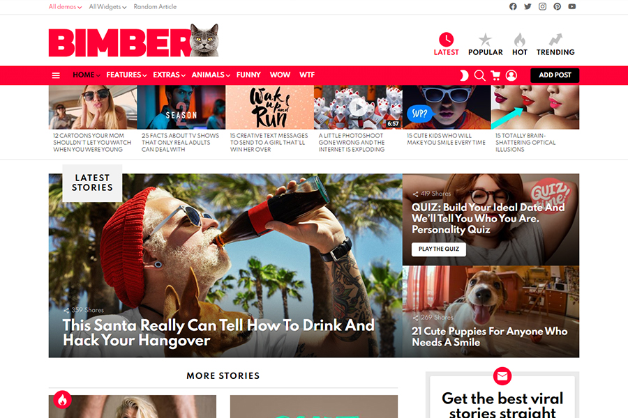 Bimber - Viral Magazine WordPress Theme