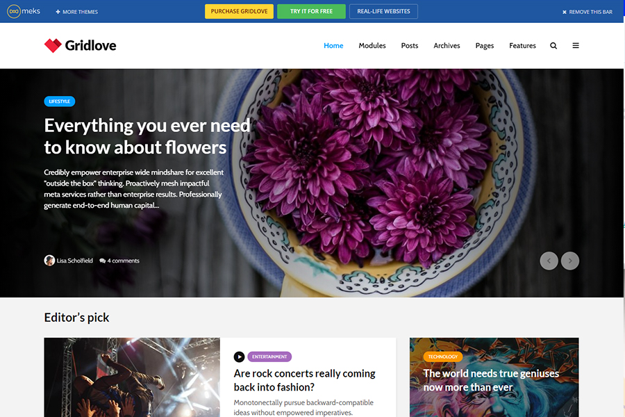 Gridlove - News Portal & Magazine WordPress Theme