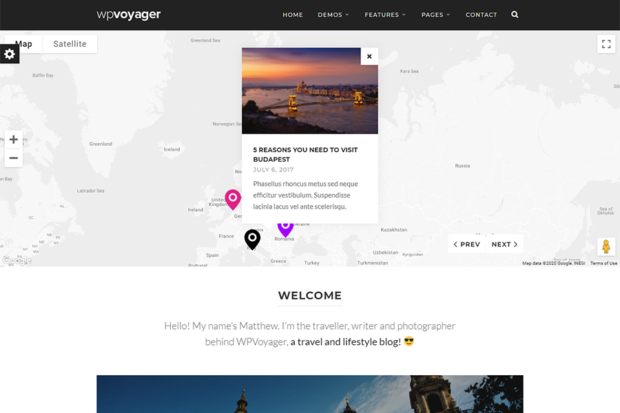 WPVoyager - Travel Blog WordPress Theme