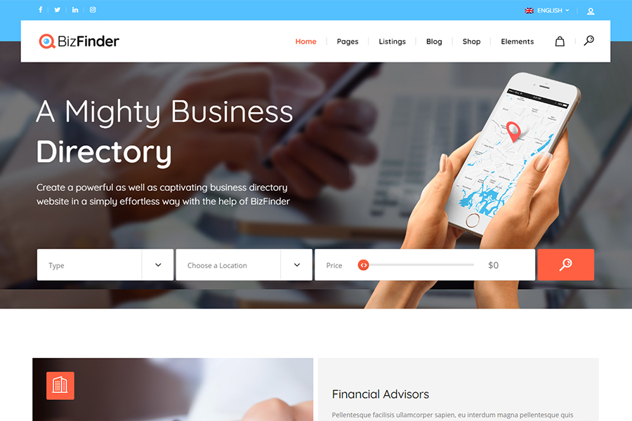BizFinder - Business Directory Theme