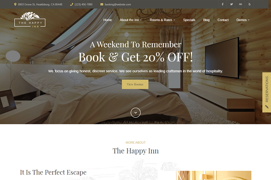 The Happy Inn - Hotel + Bed & Breakfast Theme