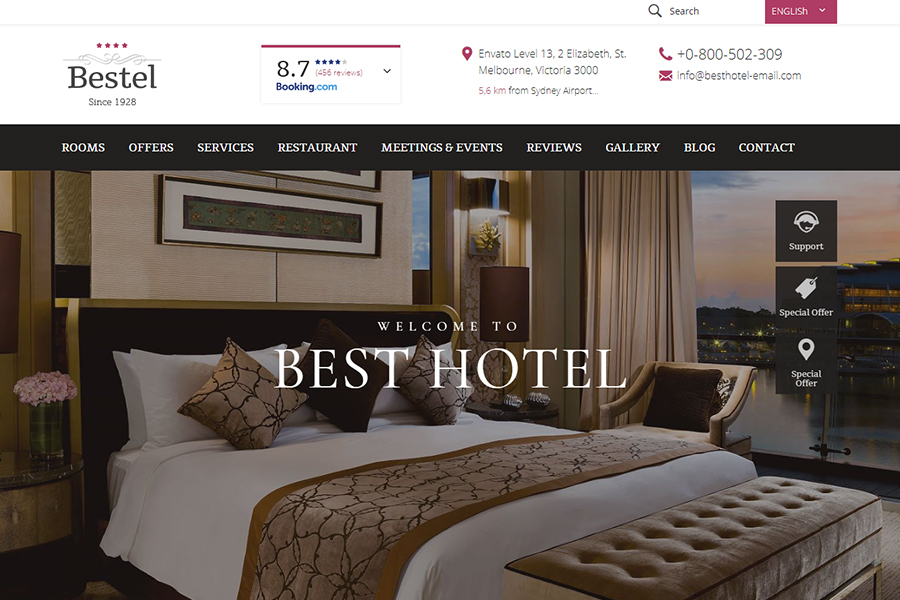 Bestel Hotel WordPress Theme