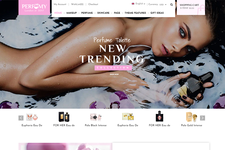 Perfomy - Perfume & Jewelry WooCommerce WordPress Theme