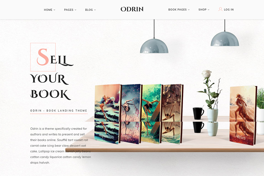 Odrin - Book Selling WordPress Theme for Writers