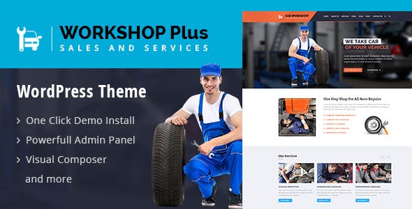 WorkshopPlus - WorkShop Car Autos Services WordPress Theme