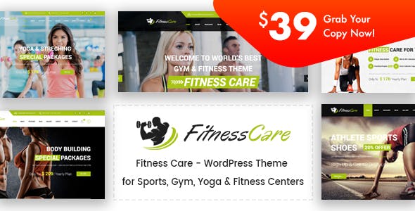 Fitness Care - Gym WordPress Theme