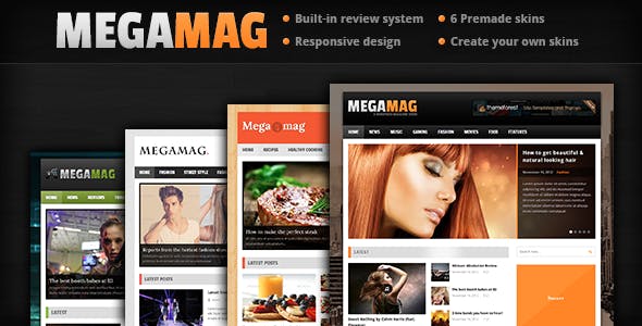 MEGAMAG - A Responsive Blog/Magazine Style Theme