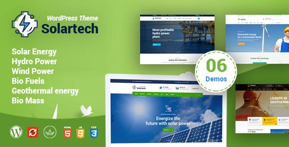 Solar Tech - Alternative & Renewable Energy WordPress Theme