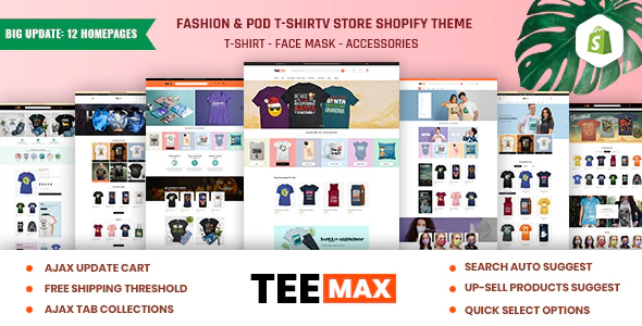TeeMax | Fashion & POD T-Shirt Store Shopify Theme