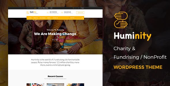 Huminity- Charity/Fundraising WordPress Theme