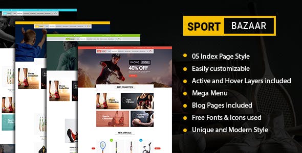 Sport Bazzar - Sports, Fitness and Gym Responsive WooCommerce WordPress Theme
