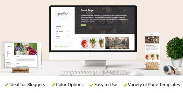 Amalie - Modern Blogging WordPress Theme