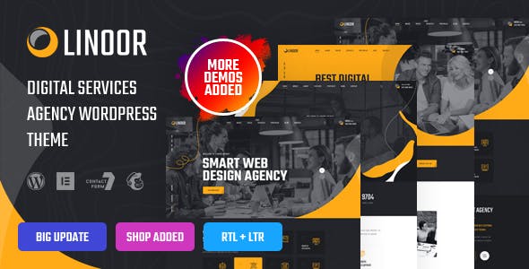 Linoor - Digital Agency Services WordPress Theme