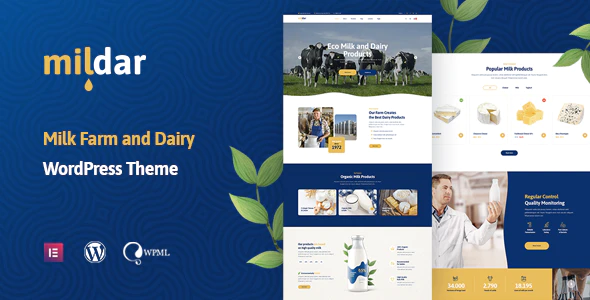 Mildar - Dairy Farm & Milk WordPress Theme