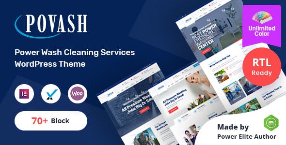 Povash | Power Wash  WordPress Theme + RTL