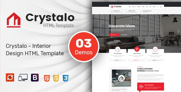 Crystalo - Interior Design HTML Template