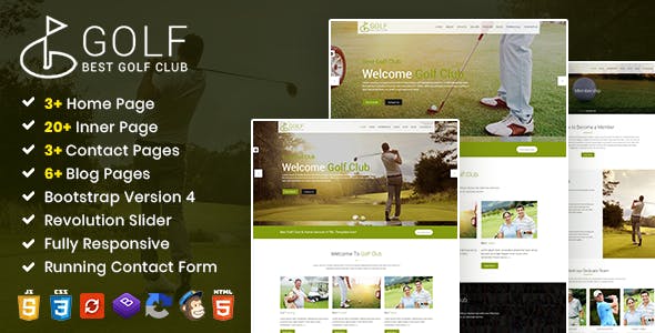 GolfClub - Sports Course HTML Template
