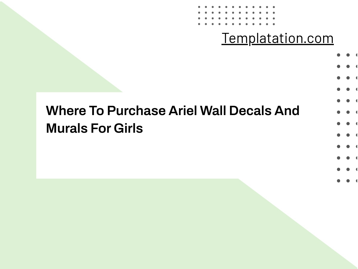 Where To Purchase Ariel Wall Decals And Murals For Girls