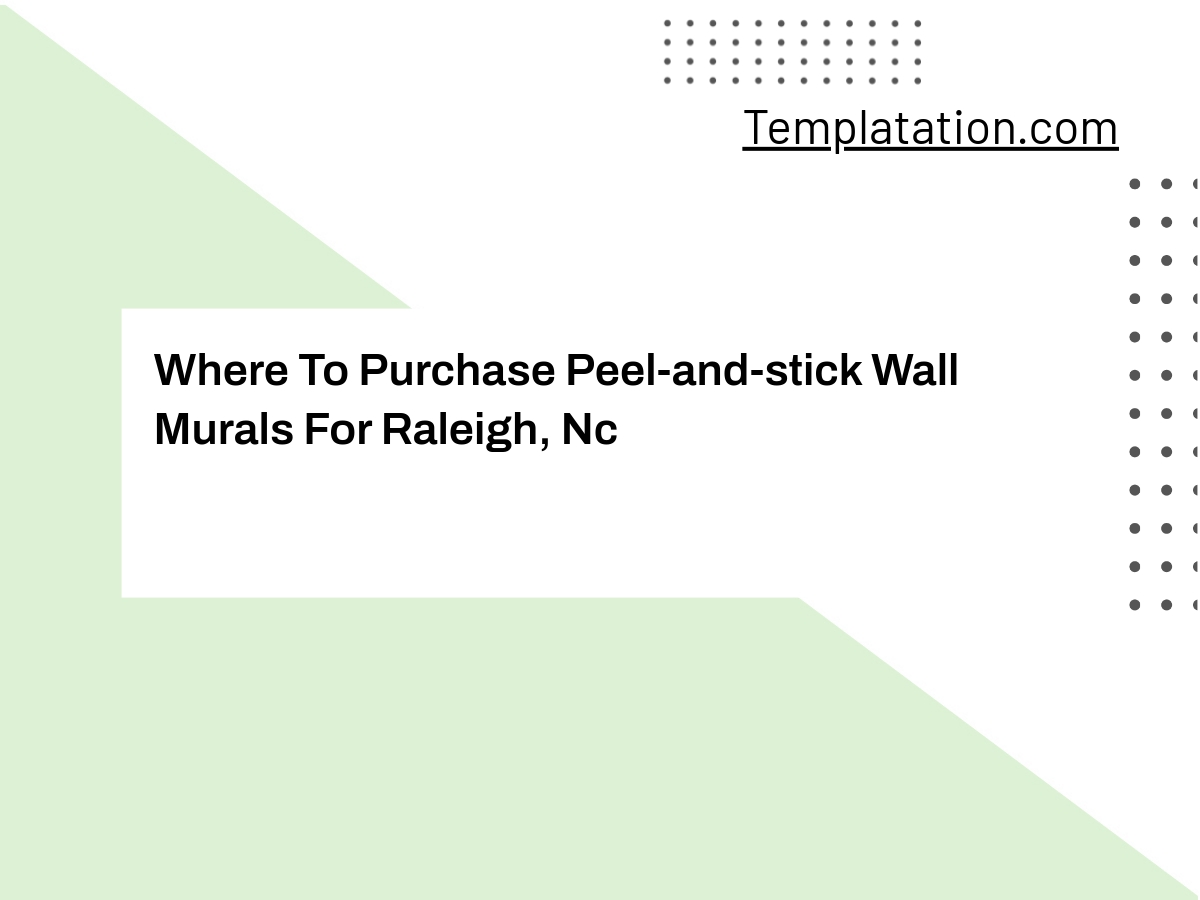 Where To Purchase Peel-and-stick Wall Murals For Raleigh, Nc