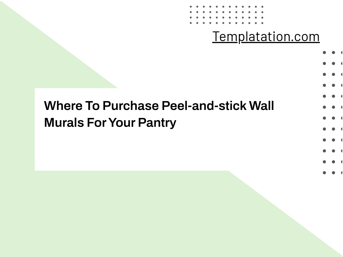 Where To Purchase Peel-and-stick Wall Murals For Your Pantry