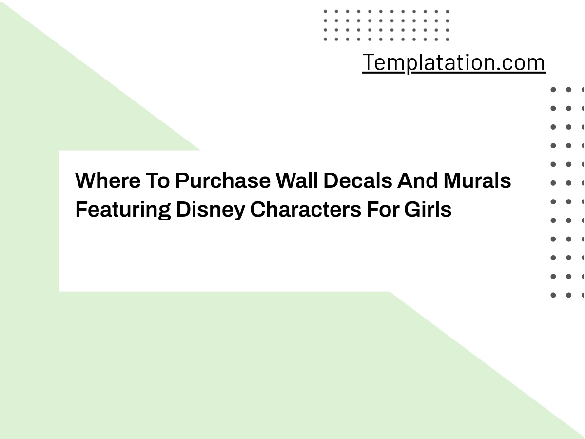 Where To Purchase Wall Decals And Murals Featuring Disney Characters For Girls