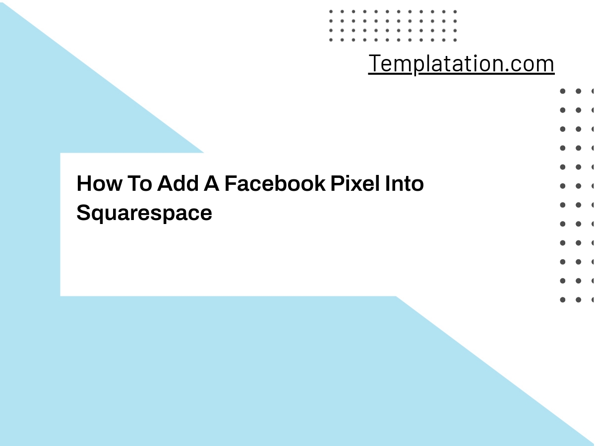 How To Add A Facebook Pixel Into Squarespace
