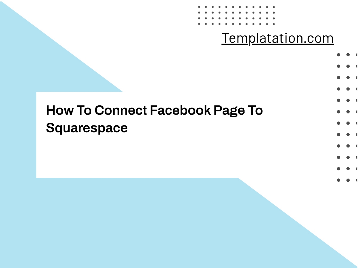 How To Connect Facebook Page To Squarespace