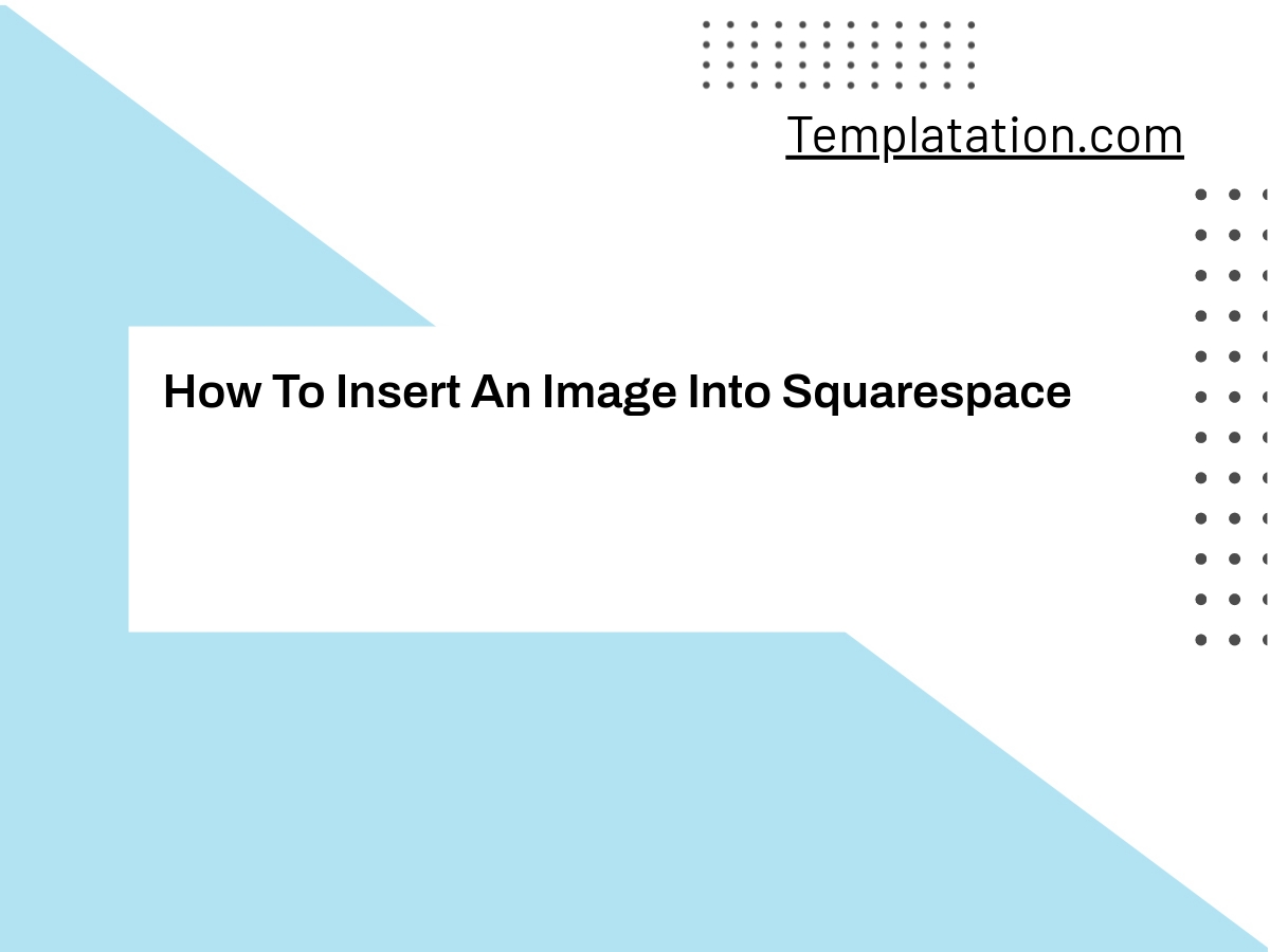 How To Insert An Image Into Squarespace