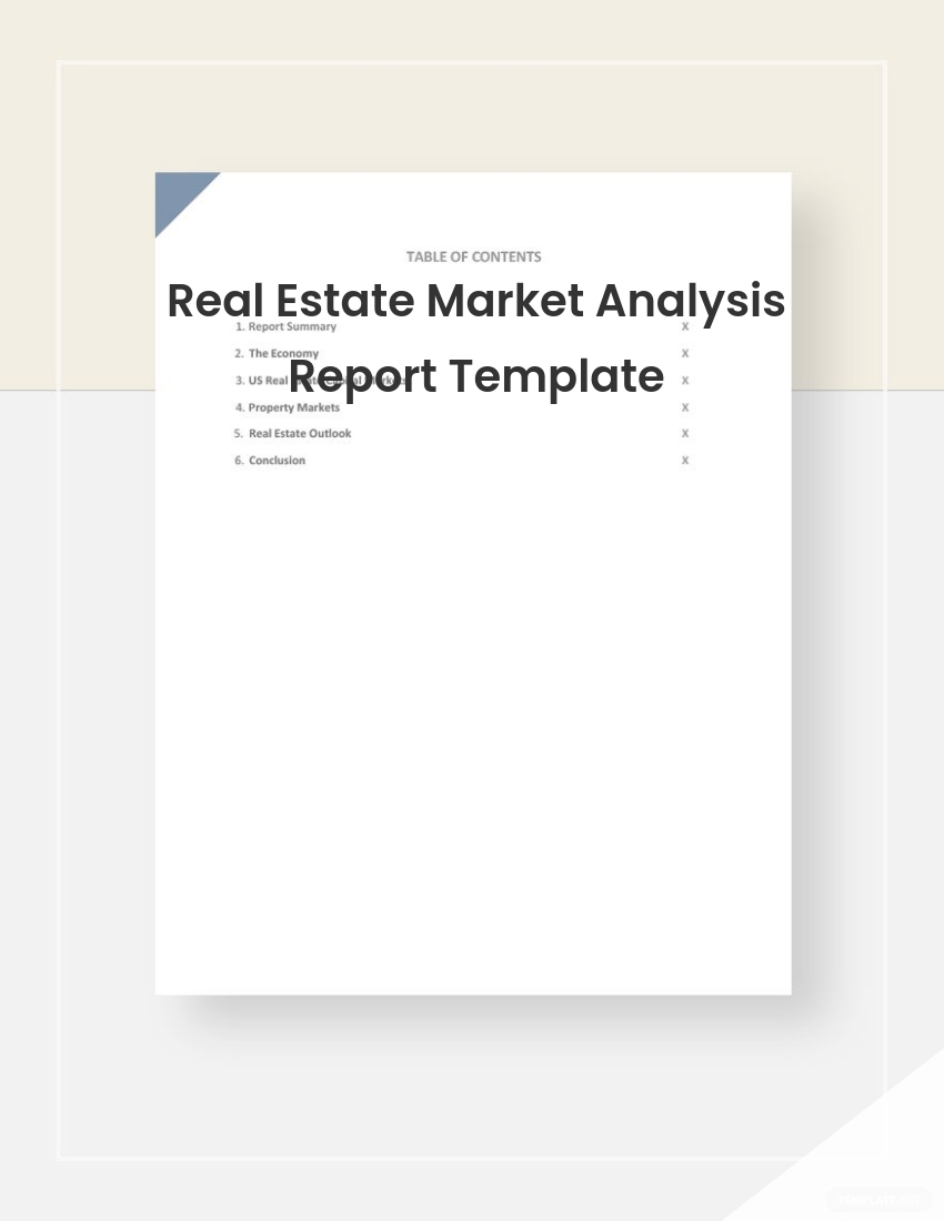 Real Estate Market Analysis Report Template Free Download