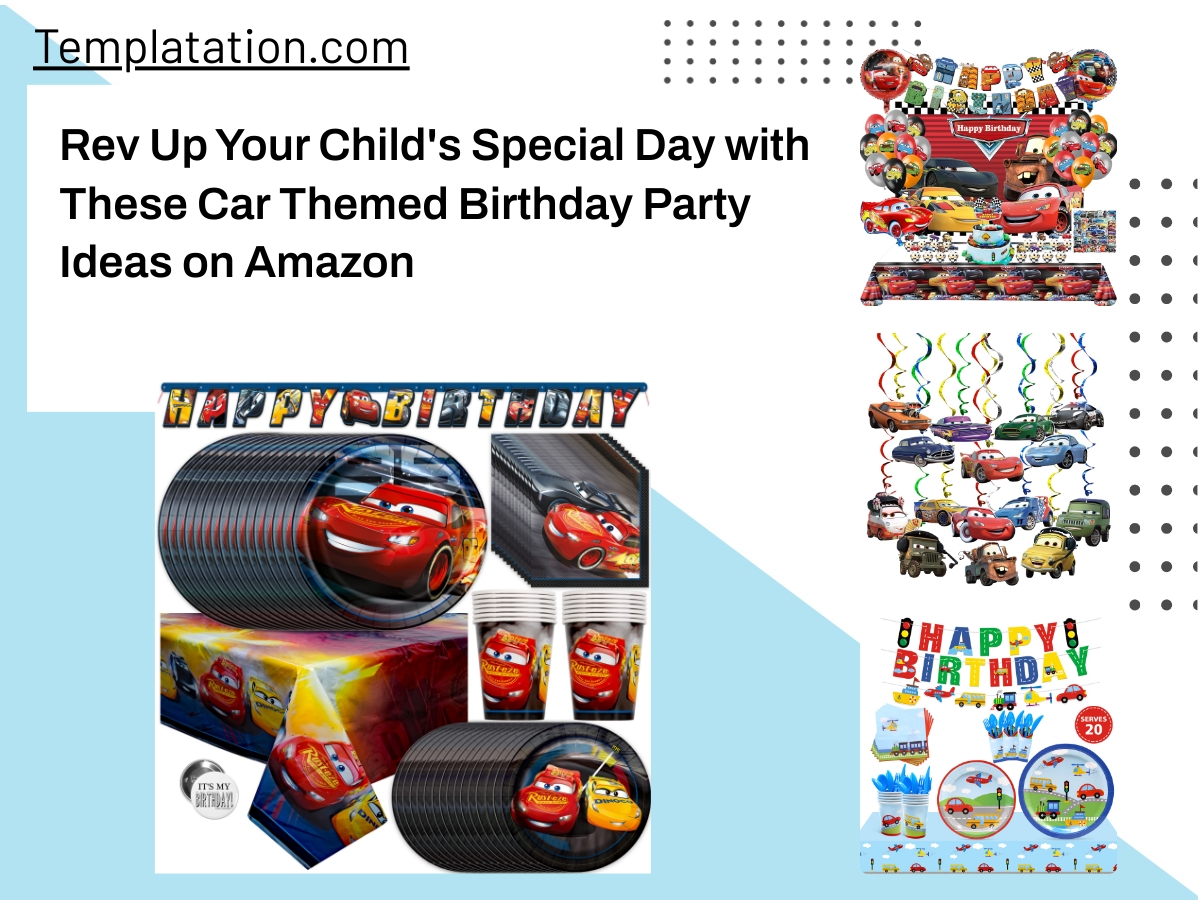 Rev Up Your Child's Special Day with These Car Themed Birthday Party Ideas on Amazon