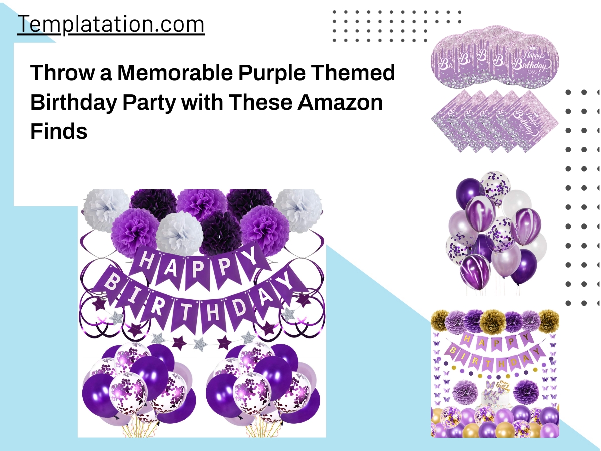 Throw a Memorable Purple Themed Birthday Party with These Amazon Finds