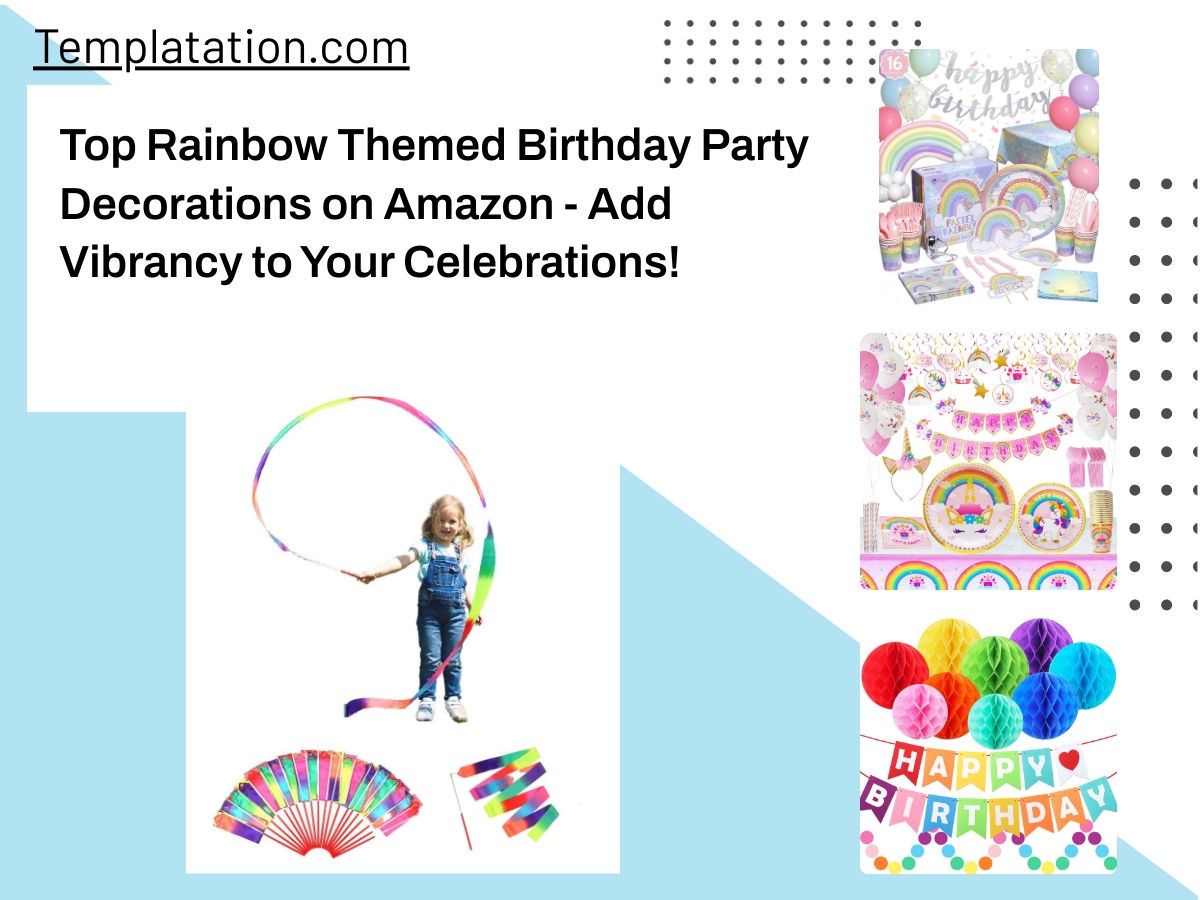 Top Rainbow Themed Birthday Party Decorations on Amazon - Add Vibrancy to Your Celebrations!