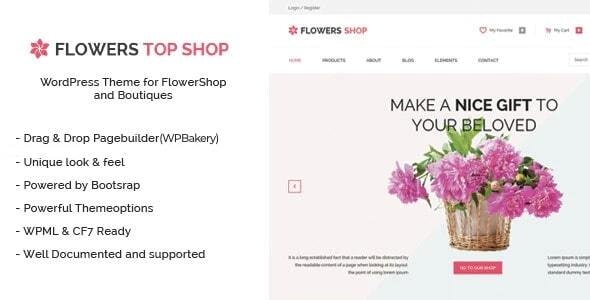 Flowershop - Flowers and Boutique WordPress Theme